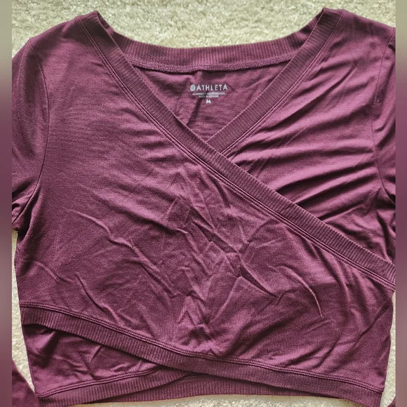 athleta cross front wrap top - Picture 2 of 4